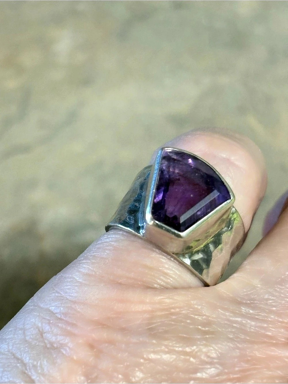 Authentic “STARBORN CREATIONS” Natural Amethyst Ring (925 Sterling Silver)